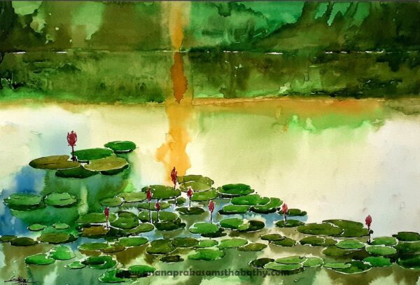 lotus flower watercolor