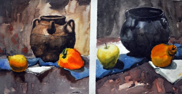 still life watercolor