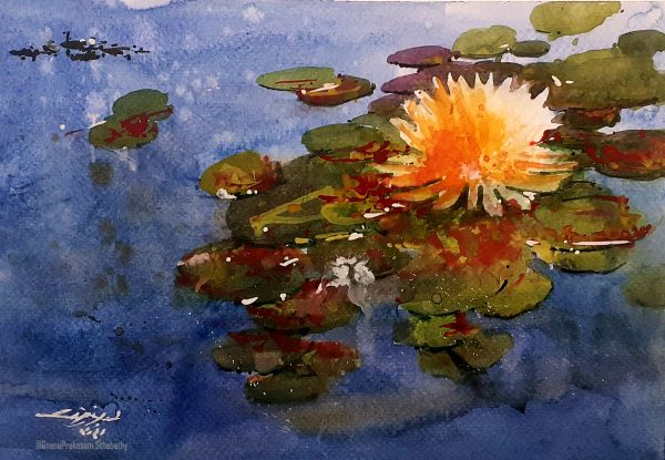 lotus flower watercolor