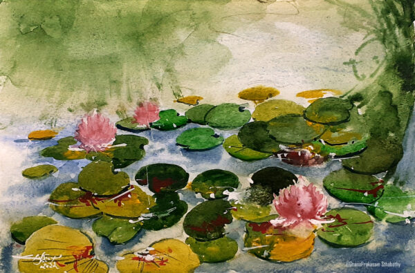 lotus flower watercolor