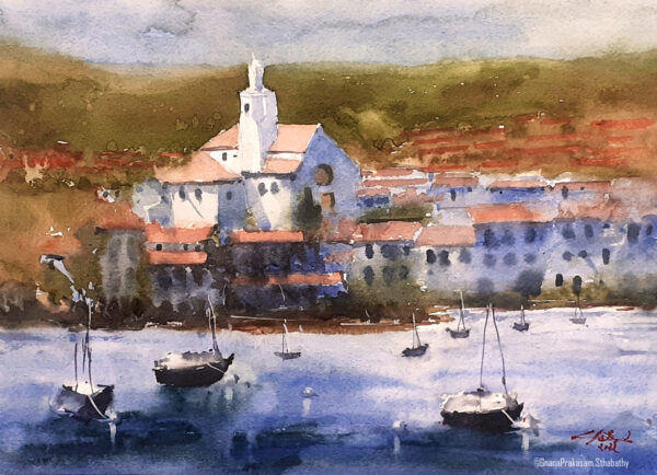 cadaques spain-Watercolor