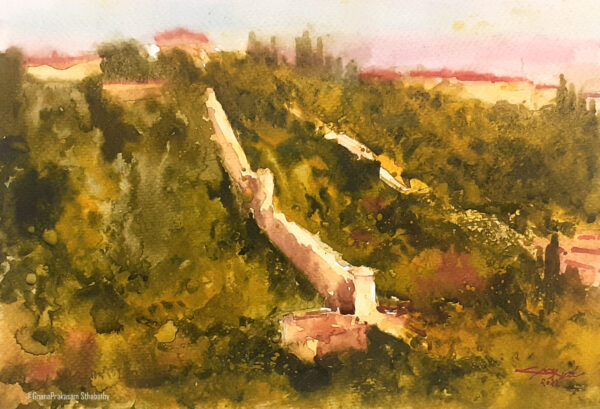 Aerial view – watercolor