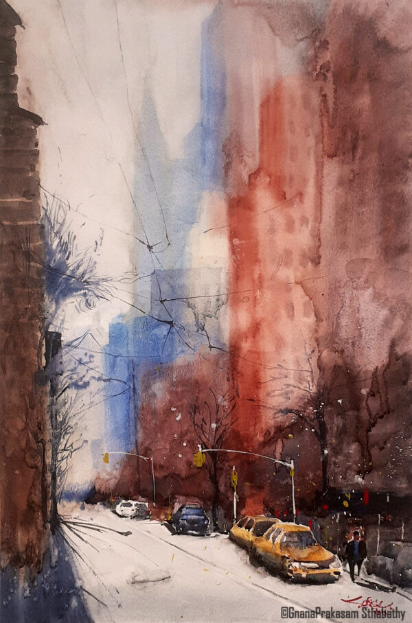 cityscape Watercolor