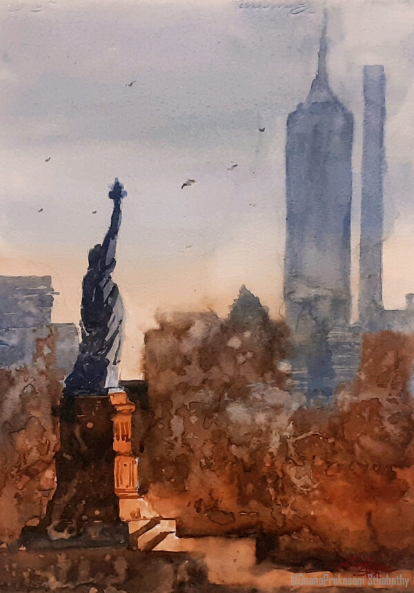 cityscape Watercolor