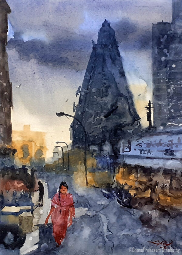 கபாலீஸ்வரர் கோயில் watercolor