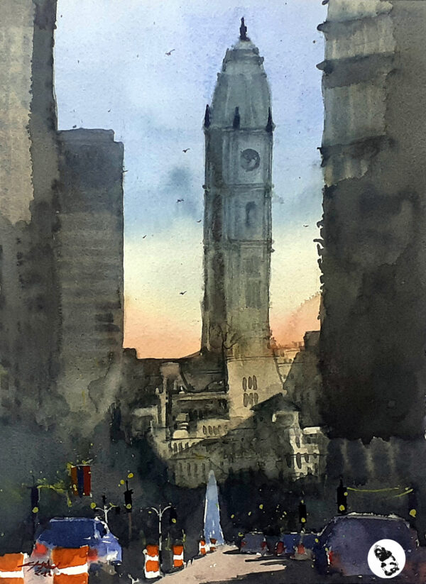 cityscape Watercolor