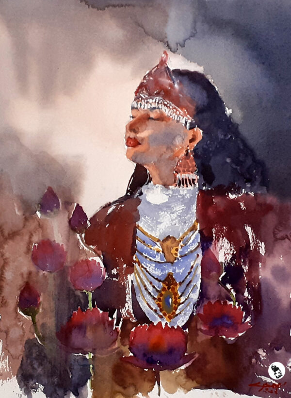tribal people Watercolor