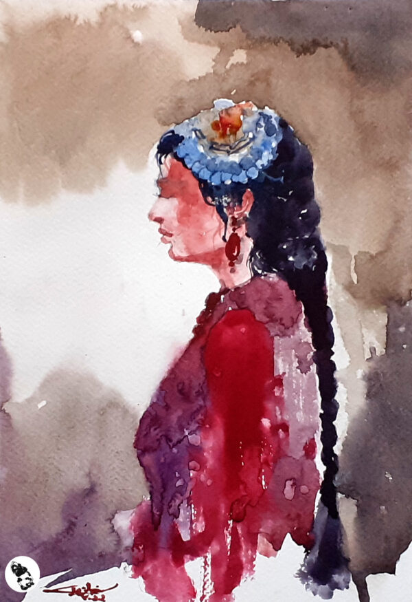 tribal people Watercolor