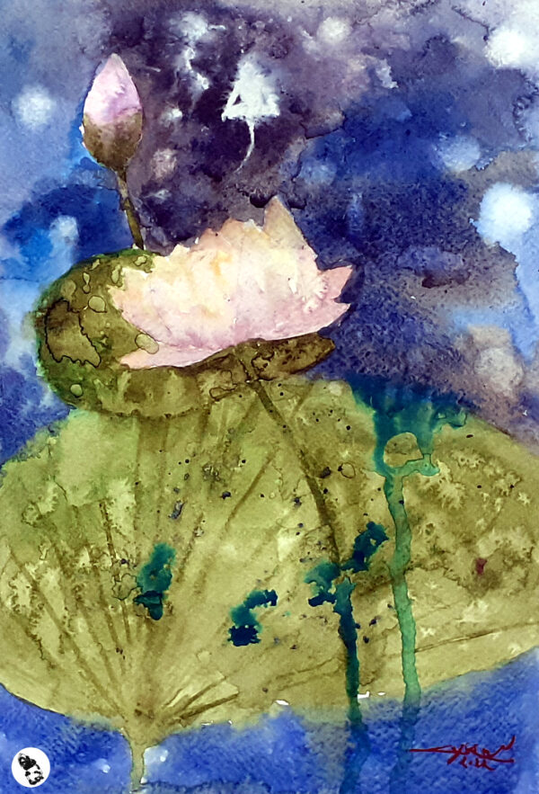 lotus flower watercolor