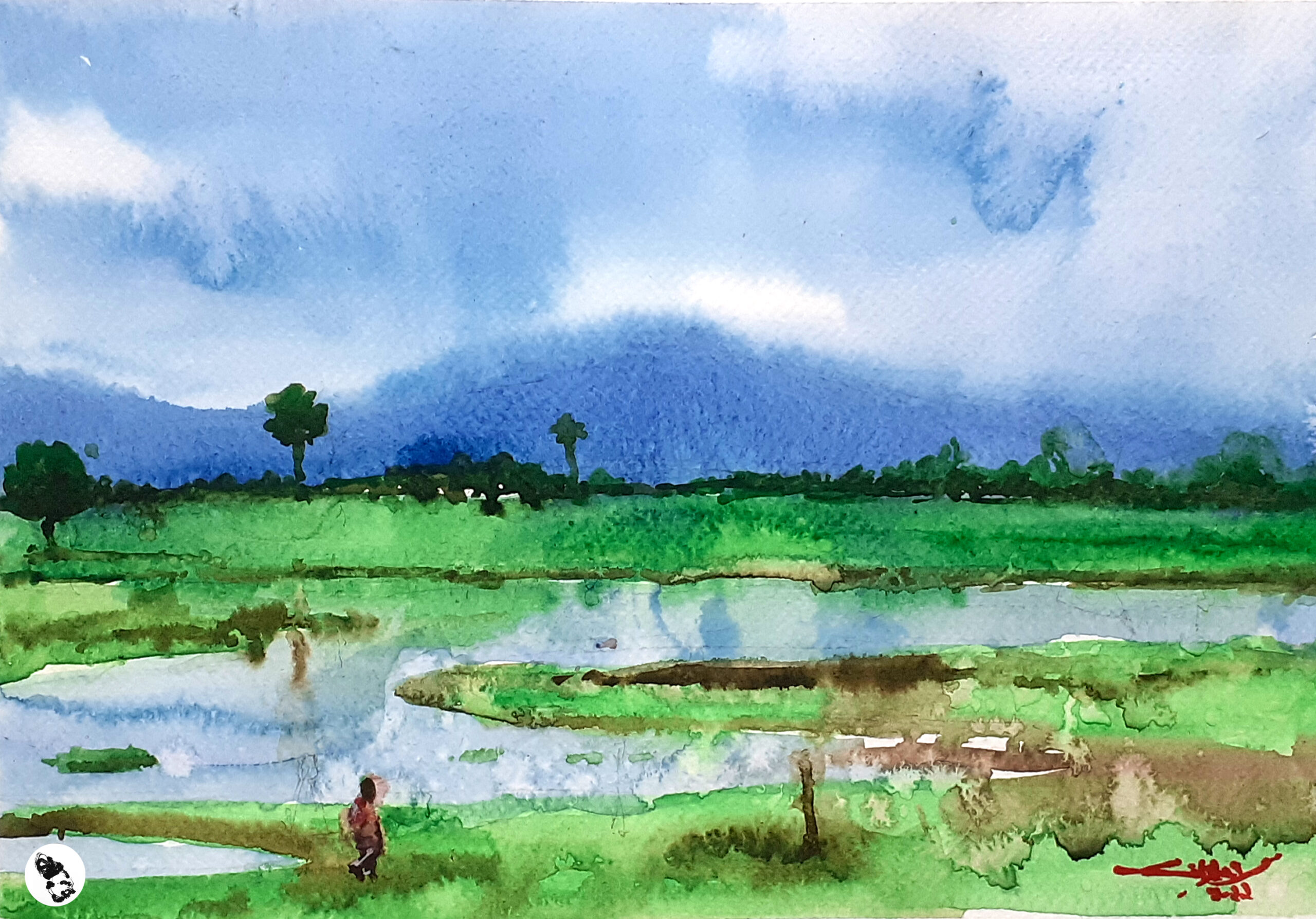 kerala village life watercolor painting | hakeem wc | Flickr