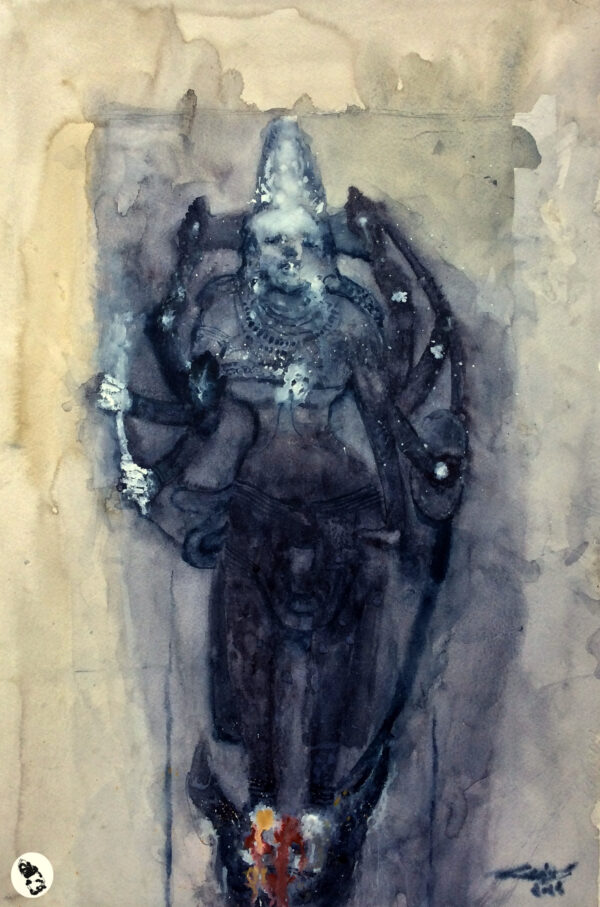 durga puja - watercolor