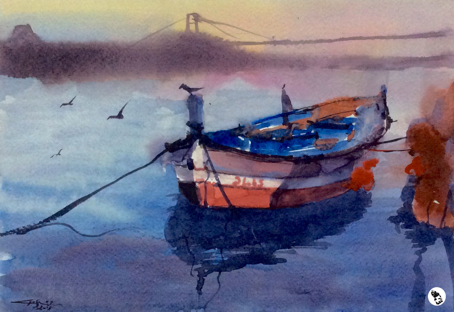 Boat – watercolor