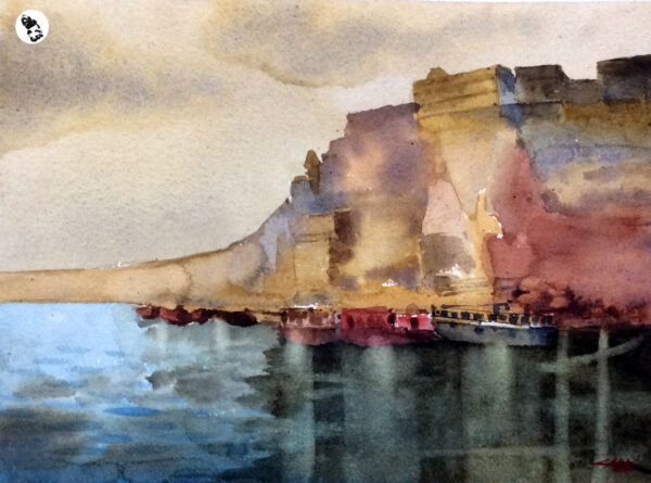 varanasi evening– watercolor