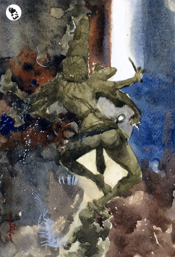 Sculpture– watercolor