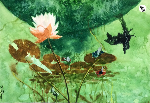 lotus flower watercolor